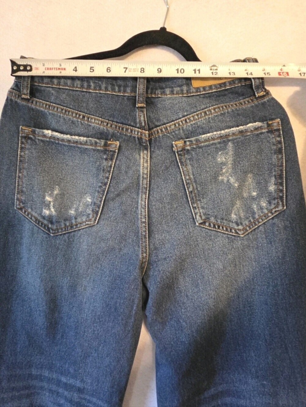 Cello Dad Jeans Super High Rise Distressed destroyed ripped baggy blue Size 9 - Picture 12 of 17